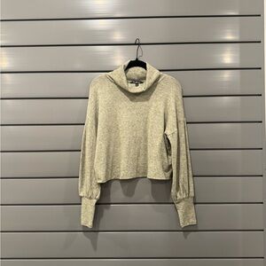 Lulu's Gray Cowl Neck Sweater